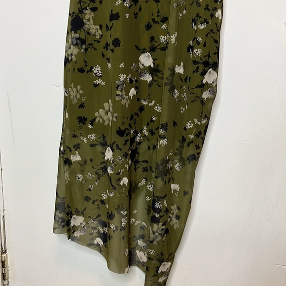 All Saints Ulla Kora green floral mesh slip dress - Picture 13 of 14